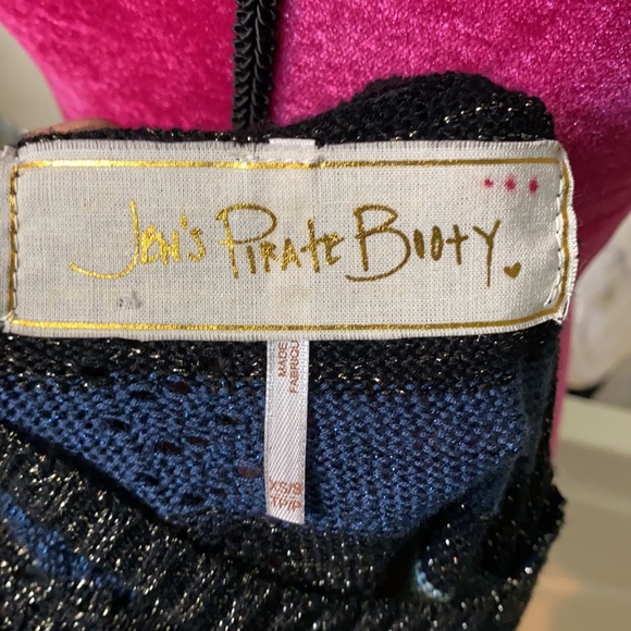 Jen’s Pirate Booty black rainbow Swallowtail Maxi knit Dress Size XS S - Picture 16 of 16